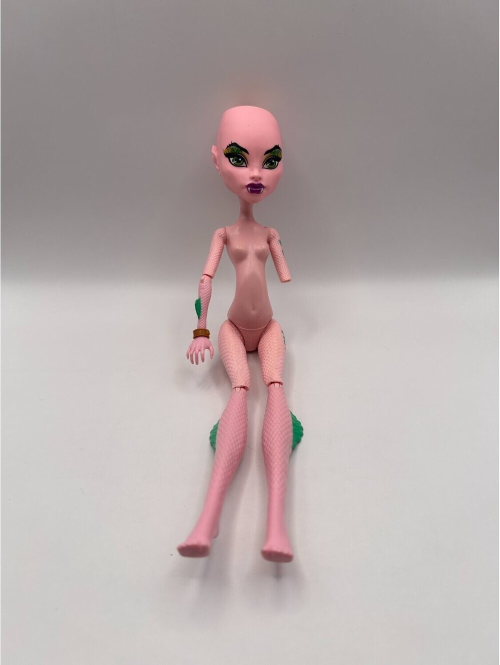 Mattel Fashion Doll Body Monster High Create-A-Monster Sea Gorgon Pink For Parts